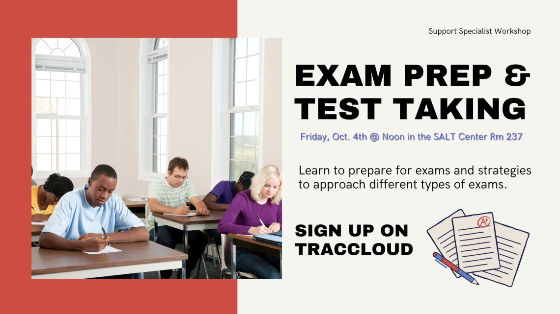 Flyer for Exam Prep & Test Taking