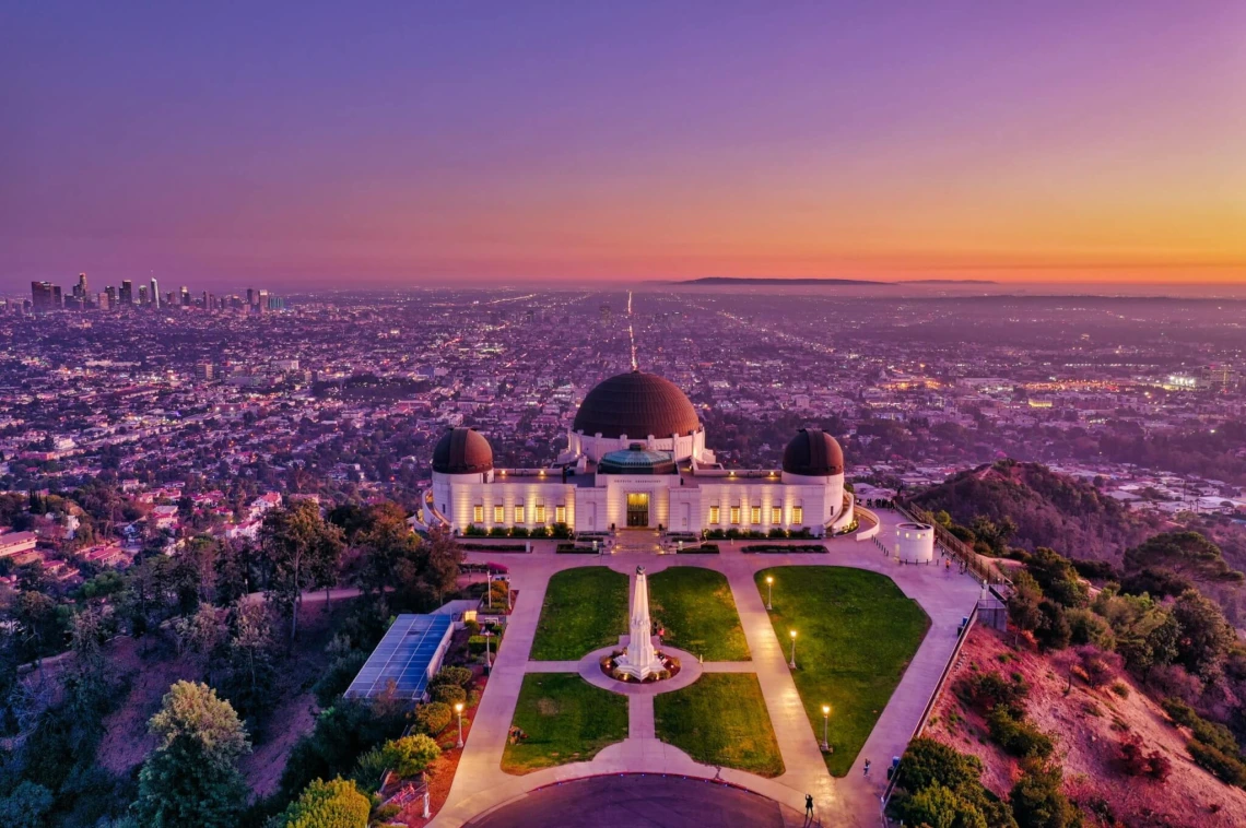 Griffith Park and Los Angeles skyline