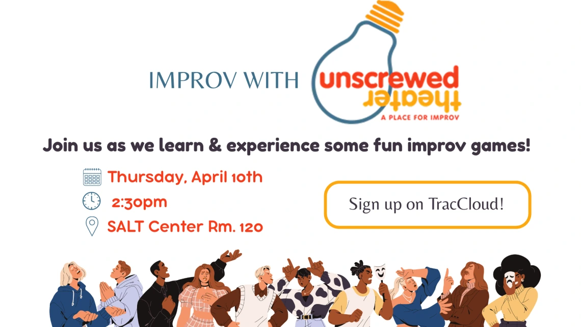Flyer for IMPROV WITH UNSCREWED THEATER