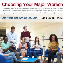 Flyer for Choosing Your Major Workshop
