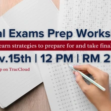 Flyer for Final Exams Prep Workshop