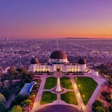 Griffith Park and Los Angeles skyline