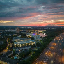 Aerial view of Gaithersburg, Maryland