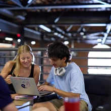 Photo of students studying